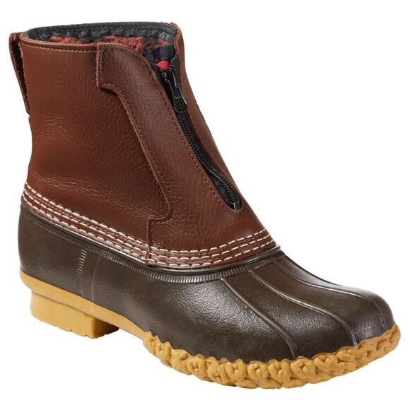 L.L.Bean Duck Boots Size 9 Womens Fleece Lined Zip Front Winter Boot NEW - Picture 1 of 10